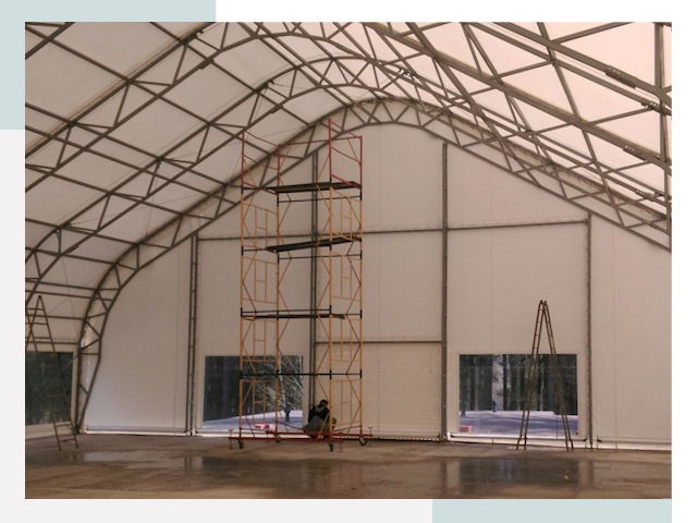 Шатровые ангары в Сызрани